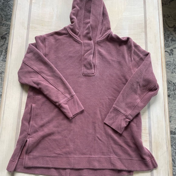 3/$15 Athleta Women's Coaster Waffle Hoodie in Tawny Rose Size Small - Picture 2 of 5